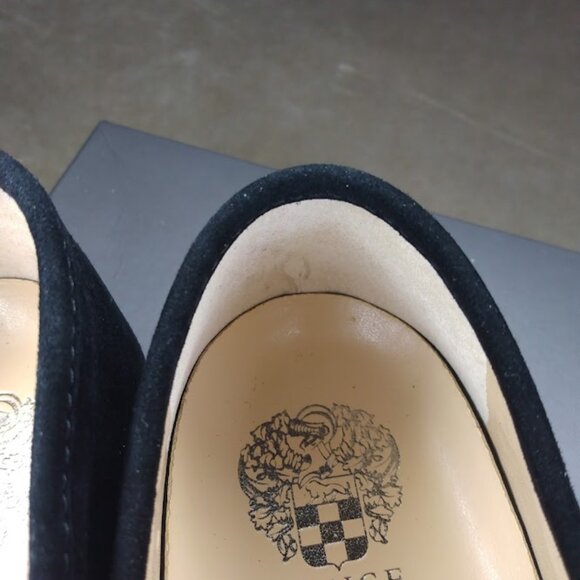 Vince Camuto Barita Black Suede Rhinestone Slip-On Sneakers 9.5 Wide Holiday - Picture 14 of 16